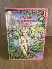 Vtg 1986 Alice In Wonderland & Through The Looking Glass Unique Color Illust HC