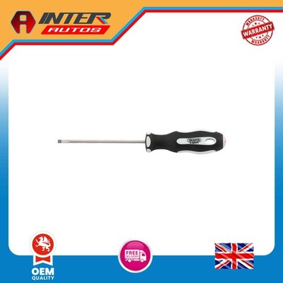 Draper Expert Plain Slot Soft Grip Parallel Tip Screwdriver, 3 x 75mm 34971