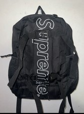 Supreme Black Backpack Zip Closure Adjustable Strap