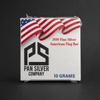 Pan Silver Company 10g .999 Fine Silver American Flag Bar Sealed