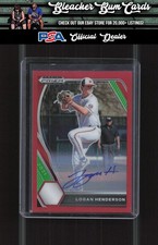2021 Panini Prizm Draft Picks Logan Henderson Base Autographs Red Prizm Auto