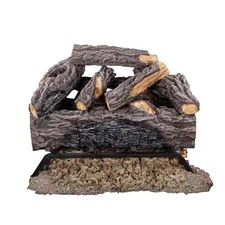 Emberglow 18 in. Charred River Oak Vented Natural Gas Log Set