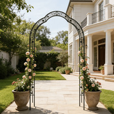 Metal Garden Arch Assemble Freely with 8 Styles Garden Arbor Trellis Climbing