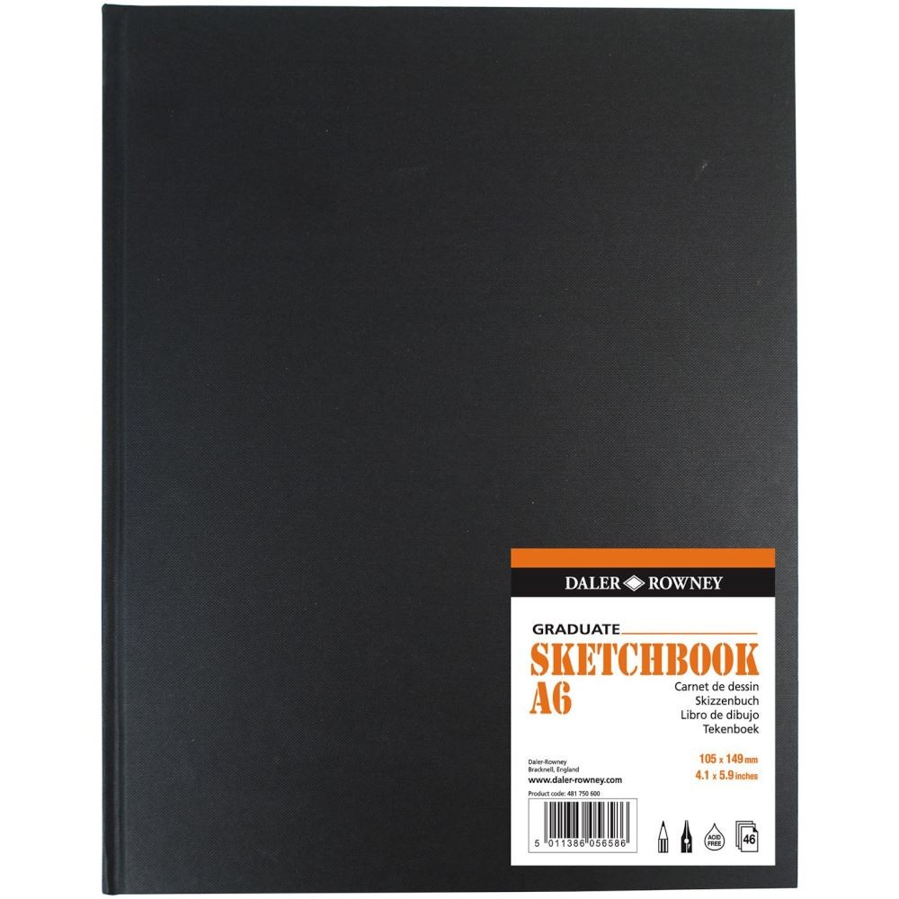 Daler Rowney Graduate Hardback Sketchbook Portrait A6 130gsm