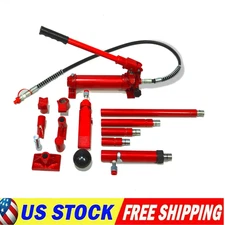4 Ton Porta Power Kit 15 Pcs 8000 Lbs Hydraulic Ram Auto Body Frame Repair Kit