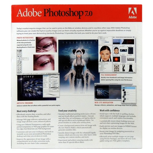 Adobe Photoshop 7.0 7 CD Full Retail Version Mac OS 9.2 9.1 NEW - Picture 3 of 3