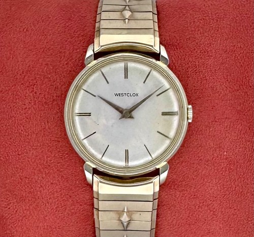 Vintage Westclox Swiss 730 Mechanische Aluminiumgehäuse Herrenuhr 33mm
