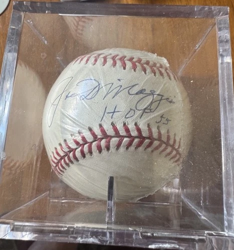Joe DiMaggio Signed “HOF 55” Inscribed OAL Baseball PSA PSA/DNA AUTO Yankees HOF
