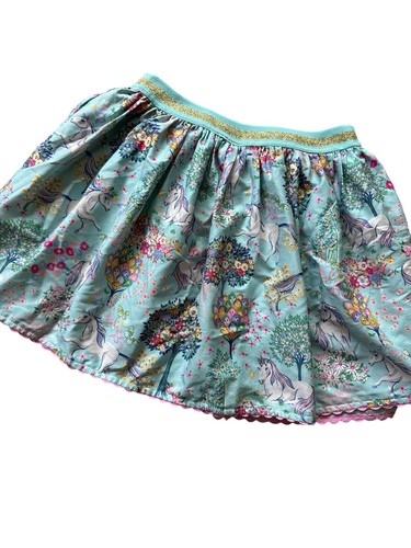 Monsoon Girls Unicorn Forest Skirt Scallop Hem Pastel Forest Magical Size 7/8 - Picture 6 of 10