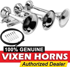 Vixen Horns Train Air Horn 3 Trumpets Chrome Plated For Truckcar Loud Sound Db
