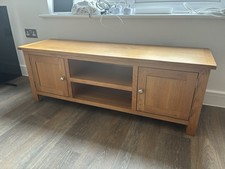 Solid Oak TV Unit / Media Cabinet – 130cm – Good Condition