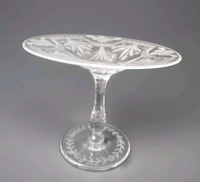 Ribbed Pedestal Steem. Elegants Glass Depression Glass
