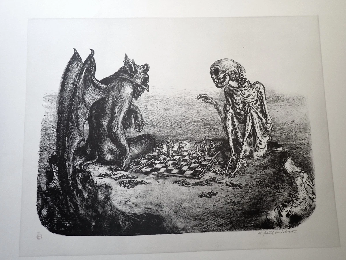 LLL! "Tod und Teufel" Schach Krieg Ukraine Putin Hitler Stalin Mao A. Paul Weber