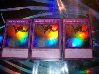 3x Dragon's Rebirth 1st Edition Super Rare RA05-EN078 Yu-Gi-Oh!