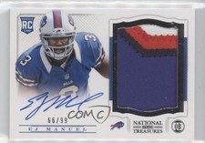 2013 Panini National Treasures Signature Materials /99 EJ Manuel Rookie Auto RC