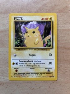 how much is a 1995 pikachu pokemon card worth 58/102 Base Set Vintage 1995 pikachu pokemon card |