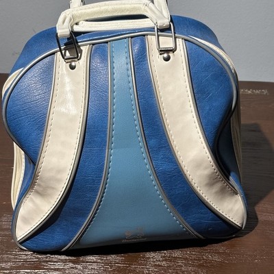 Vintage Brunswick Bowling Bag Retro Single Ball Rack Gradient Blue