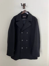 Michael Kors Men's Double Breasted 2 in 1 Wool Blend Peacoat Sz 2XL