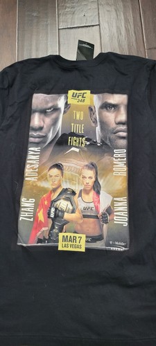 NEW UFC 248 MensXL Mar 7 Las Vegas Graphic T-Shirt, 2 TITLE FIGHTS
