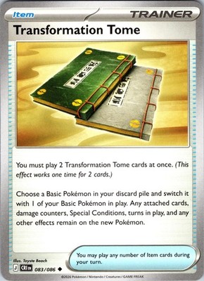Transformation Tome 083/086 Uncommon Chaos Rising Pokemon Near Mint