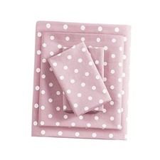 Mi Zone Size Sheet Sets Kids Polka Dot Sheets for Girls 100 Cotton Queen Pink