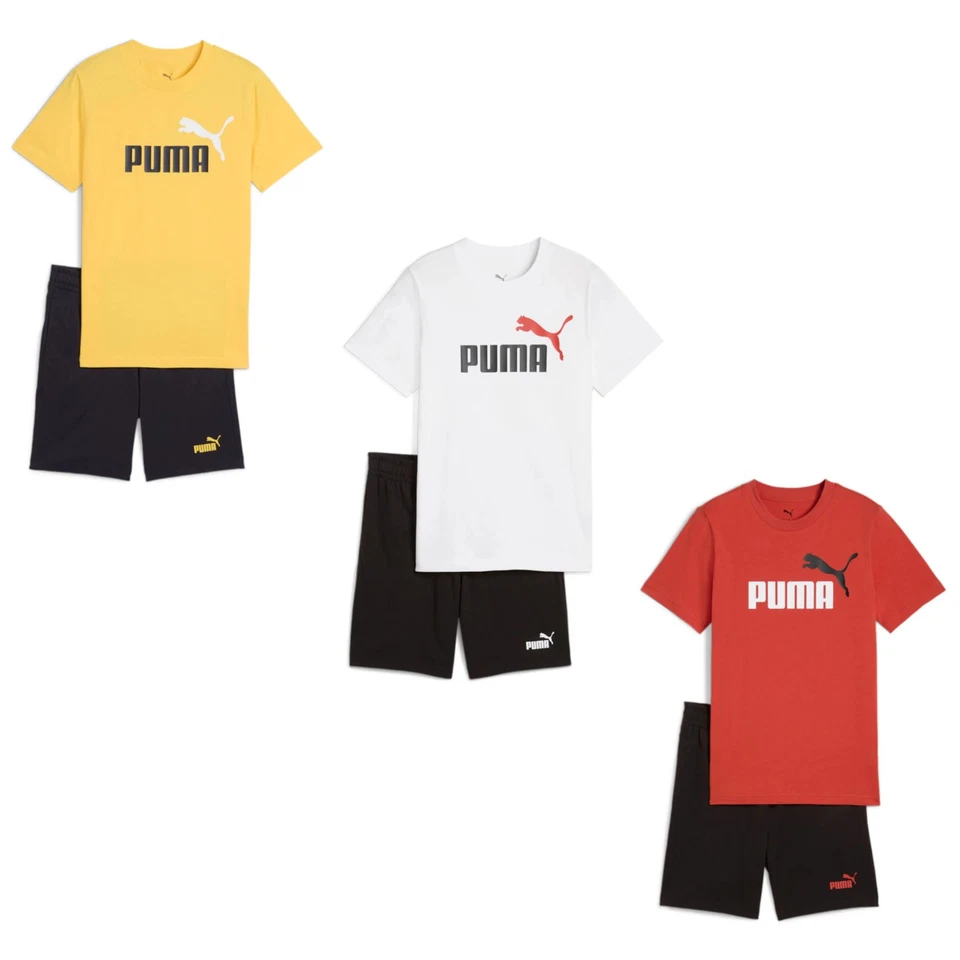 Puma Jungen Set T-Shirt ESS 2 Color No.1 Logo Tee and Shorts Set B 686298 - Bild 1 von 1