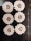 Lot of 6 1964 Roosevelt Silver Dimes - 90% Silver