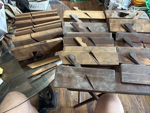 Konvolut 17 verschiedene alte Handhobel aus Holz - Bild 4 von 24