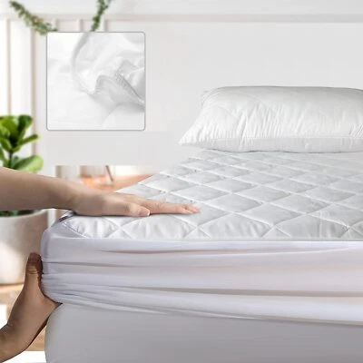 40CM EXTRA DEEP POCKET MATTRESS PROTECTOR FITTED TOPPER SINGLE DOUBLE SUPER KING