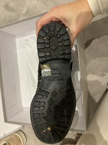 Black Jimmy Choo studded Youth Flat boots EU 37.5, UK 4.5 - Picture 13 of 14