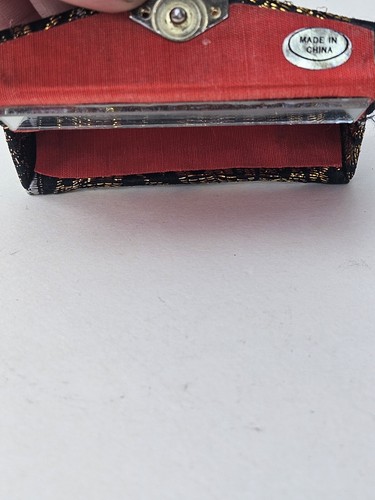 Custodie per rossetti con specchio set di 2 supporti vintage floreale rosso nero regalo viaggio - Foto 11 di 15