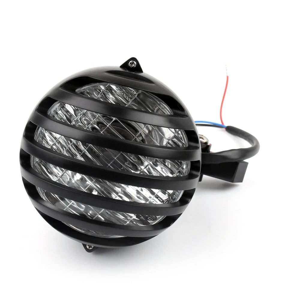 5 1/2" Motorcycle Black Bullet Headlight Lamp For Bobber Chopper Custom Metric - Изображение 4 из 4