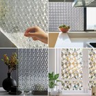Frosted Privacy 3D Flower Window Glass Film Sticker Bedroom Bathroom Waterproof