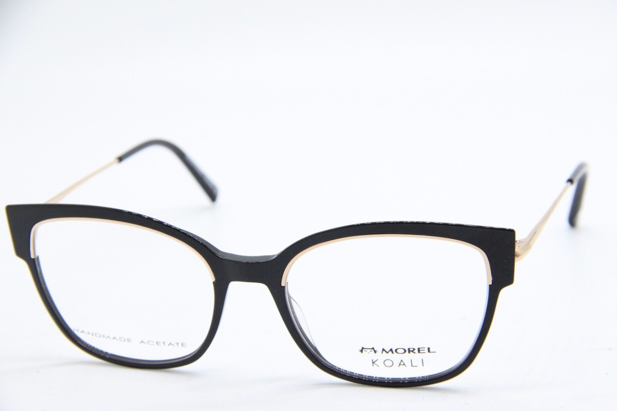 NEW MOREL KOALI 20115K NP10 BLACK GOLD ACETATE AUTHENTIC EYEGLASSES 53-19
