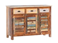 Sideboard Wakefield 3TüRig Holz Rustikal Braun Bunt Anrichte Kommode WohnmöBel