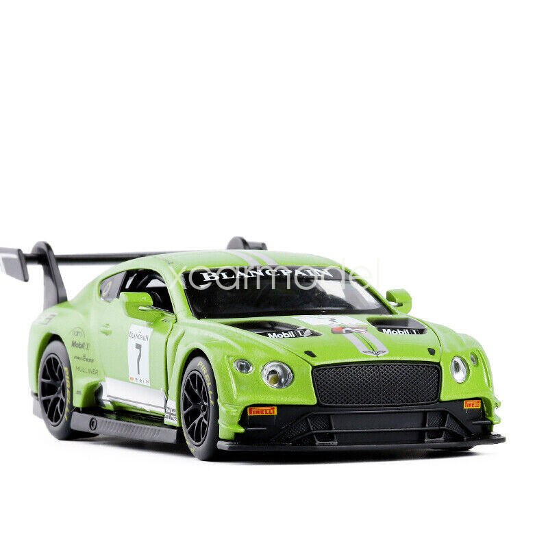 1:32 Bentley Continental GT3 Model Car Diecast Toy Vehicle for Boys Gifts  Green