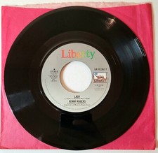 Kenny Rogers 45 RPM - Lady / Sweet Music Man - Liberty EX Country Pop
