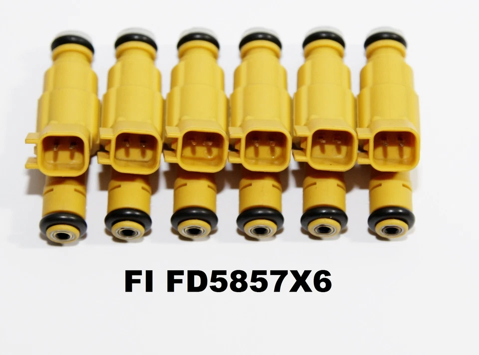 Inyectores de combustible de 6 piezas para Jeep 99-04 Wrangler/TJ/Grand Cherokee 4,0 L I6 Foto 2 de 4