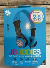 JLab JBuddies Folding Kids Wired Headphones with six 3D stickers