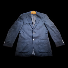 Benvenuto Men s Black Wool Blazer Jacket Size...