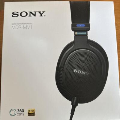 Sony MDR-MV1 Open Type Rear Monitor Headphones Black Light Weight