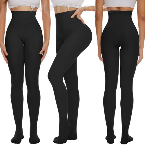 Mujeres Compresión Muslo Más Delgado Leggings Escultura Adelgazamiento Pierna Cintura Alta Formador - Imagen 26 de 39
