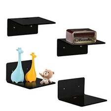 4 Pack Small Acrylic Adhesive Wall Shelves Mini Floating Display Ledges