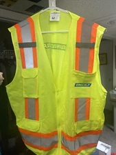Radians Hi-Vis Lime SV46GL Class 2 Breakaway Survey Safety Vest, L 674326234595