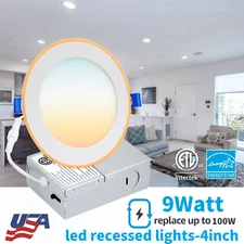 12 Pack 4/6 Inch 5CCT UltraThin LED Recessed Ceiling Light with Junction Box