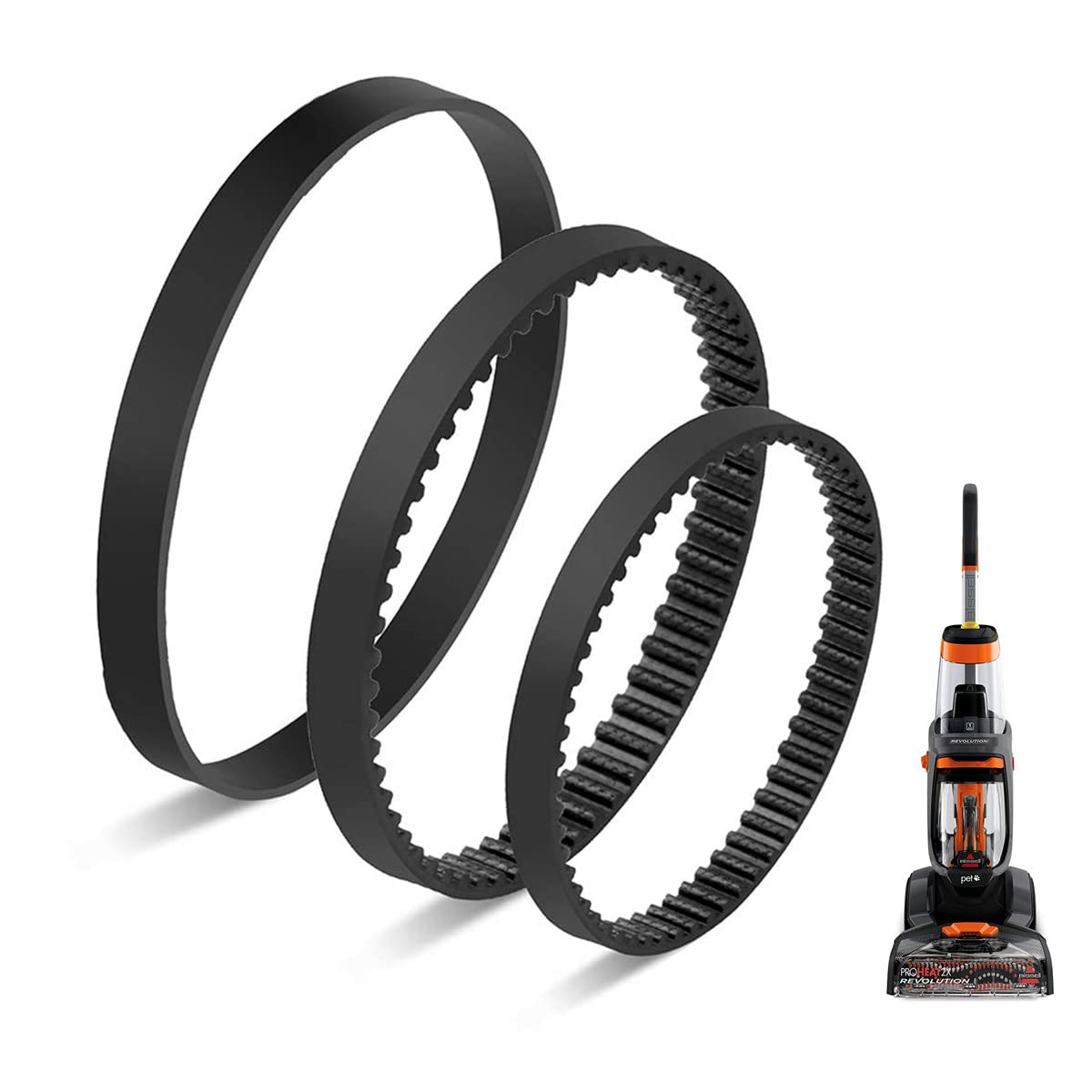 Replacement Belt Set for Bissell Proheat 2X Revolution Pet Carpet Cleaner,  Fits
