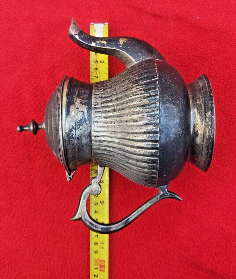 Vintage German Silver Good Condition Antique Coffee And Teapot - Image 4 of 4