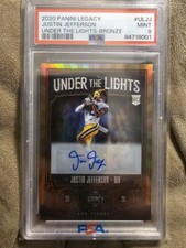2020 Panini Legacy Under the Lights Bronze Auto /100 Justin Jefferson RC PSA 9