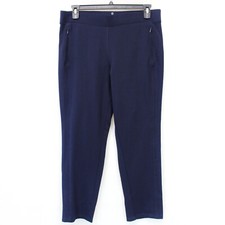 Talbots Plus Navy Blue Everyday Yoga Ankle Zipped Pocket Pants 3X