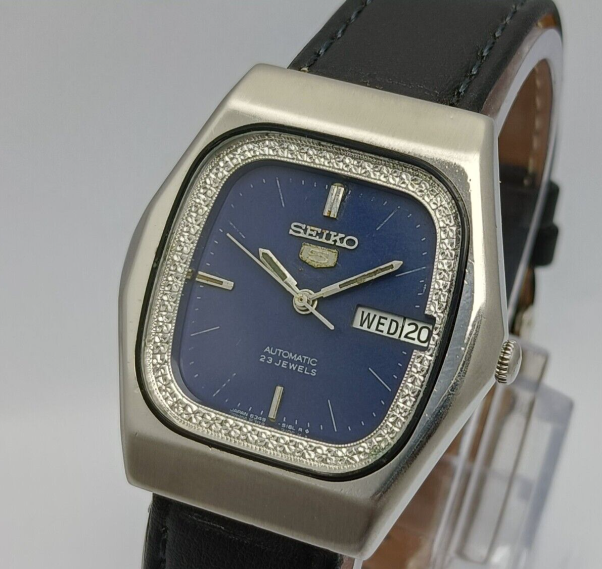 Seiko 5 Automatic 6349-5150 Day/Date Blue Dial Vintage Men's Watch